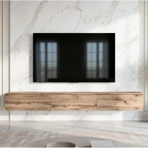 AX LIVING Barvo 3×100 cm TV-meubel Lowboard Bruin Wotan Eiken Hangend AX LIVING Barvo 3×100 cm TV-meubel Lowboard Bruin Wotan Eiken Hangend
