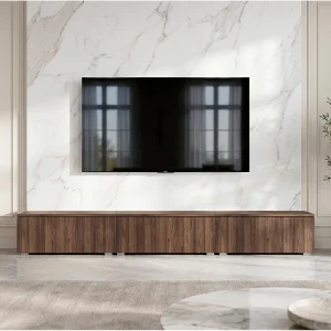 AX LIVING Barvo 3×100 TV-meubel Lowboard Donkerbruin Warmia Walnoot Staand AX LIVING Barvo 3×100 TV-meubel Lowboard Donkerbruin Warmia Walnoot Staand
