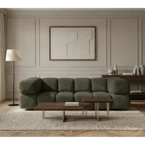 3-zitsbank, gestructureerde premiumstof Sonic, Groen, Averro 3-zitsbank, gestructureerde premiumstof Sonic, Groen, Averro