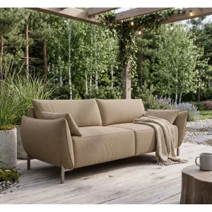 2-zitsbank voor terras en tuin, Sunlight-stof, toffee, SUNMEE 2-zitsbank voor terras en tuin, Sunlight-stof, toffee, SUNMEE