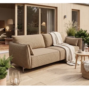 3-zitsbank voor terras en tuin, Sunlight-stof, toffee, SUNMEE 3-zitsbank voor terras en tuin, Sunlight-stof, toffee, SUNMEE