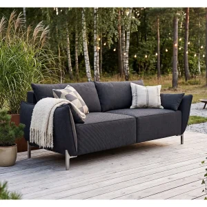2-zitsbank voor terras en tuin, Sunlight-stof, grafiet, SUNMEE 2-zitsbank voor terras en tuin, Sunlight-stof, grafiet, SUNMEE