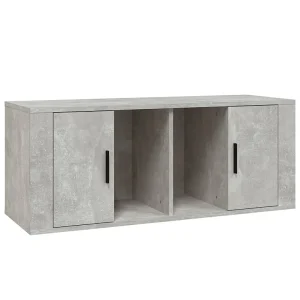 Alfinn  Tv-meubel 100x35x40 cm bewerkt hout betongrijs