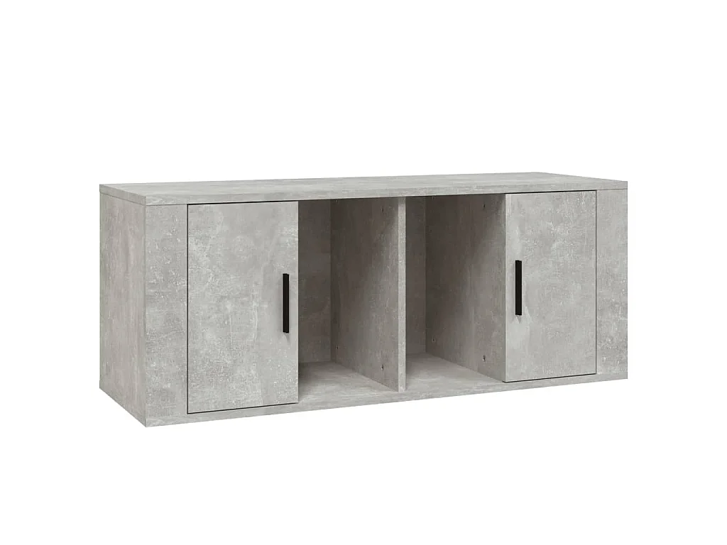Alfinn Tv-meubel 100x35x40 cm bewerkt hout betongrijs