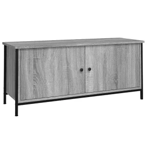 Ballyknockan  Tv-meubel 102x35x45 cm bewerkt hout grijs sonoma eikenkleurig