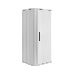 Badkamerkast, wit, zwarte handgreep, 79 x 35,5 x 31,5 cm Badkamerkast, wit, zwarte handgreep, 79 x 35,5 x 31,5 cm