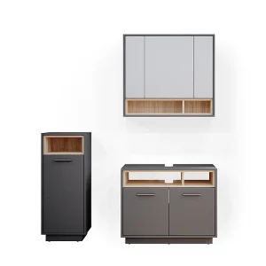 Badkamermeubel set antraciet 80x40x64 beatrice Badkamermeubel set antraciet 80x40x64 beatrice