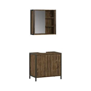 Badkamermeubelset eiken/zwart 70x40x65 naola Badkamermeubelset eiken/zwart 70x40x65 naola
