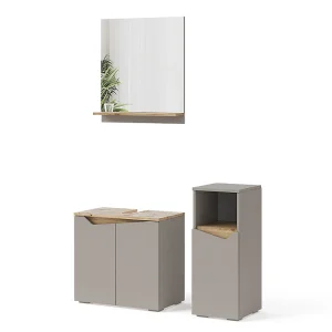 Badmeubelcombinatie grijs 60x35x57 marelle Badmeubelcombinatie grijs 60x35x57 marelle