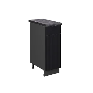 Apotheekkast zwart gestreept 30x60x82 fame-line Apotheekkast zwart gestreept 30x60x82 fame-line