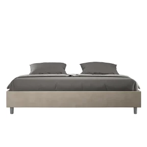 Gestoffeerd Bed 180×200 met lattenbodem microvezel zand Azelia Gestoffeerd Bed 180×200 met lattenbodem microvezel zand Azelia