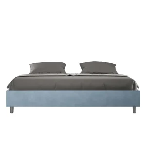 Gestoffeerd Bed 180×200 zonder lattenbodem microvezel lichtblauw Azelia Gestoffeerd Bed 180×200 zonder lattenbodem microvezel lichtblauw Azelia