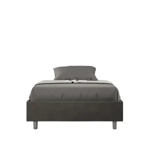 Gestoffeerd Bed 140×190 zonder lattenbodem microvezel grijs Azelia Gestoffeerd Bed 140×190 zonder lattenbodem microvezel grijs Azelia