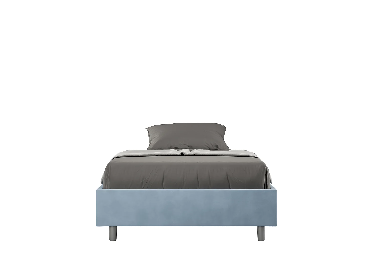 Gestoffeerd Bed 140x190 met opbergruimte microvezel lichtblauw Azelia