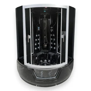Baignoire-Douche hydromassagehoek 150 X 150 cm zwart – Black Narciso Baignoire-Douche hydromassagehoek 150 X 150 cm zwart – Black Narciso