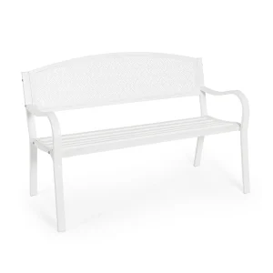 2-zitsbank van mat wit staal – LIZETTE 2-zitsbank van mat wit staal – LIZETTE