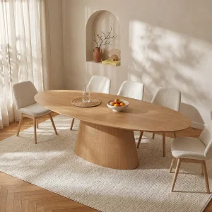 Eettafel voor 8 personen met essenfineer – Licht naturel – ANTELADA Eettafel voor 8 personen met essenfineer – Licht naturel – ANTELADA