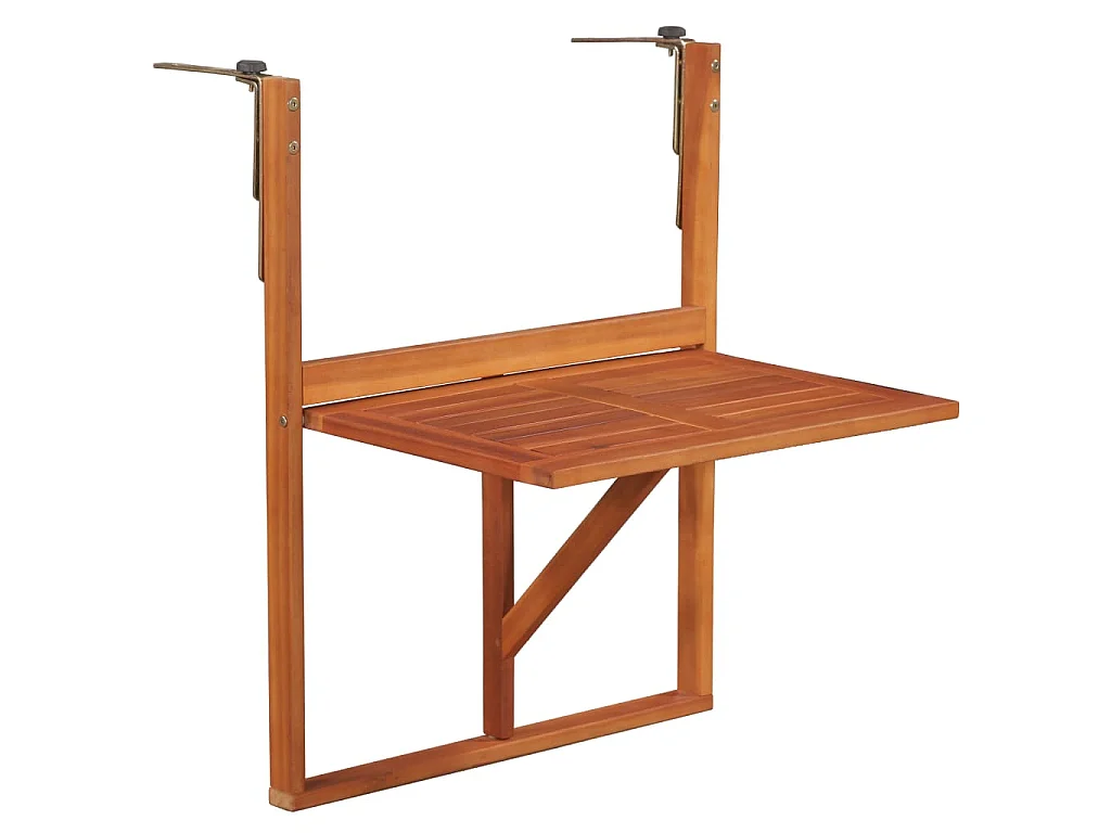 Balkontafel hangend 64,5x44x80 cm massief acaciahout