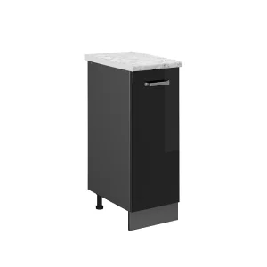 Apotheekkast zwart hoogglans 30x60x81.6 r-line Apotheekkast zwart hoogglans 30x60x81.6 r-line
