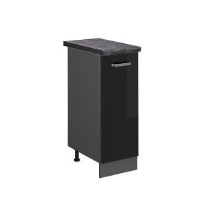 Apotheekkast zwart hoogglans 30x60x81.6 r-line Apotheekkast zwart hoogglans 30x60x81.6 r-line
