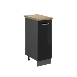 Apotheekkast zwart hoogglans 30x60x81.6 r-line Apotheekkast zwart hoogglans 30x60x81.6 r-line