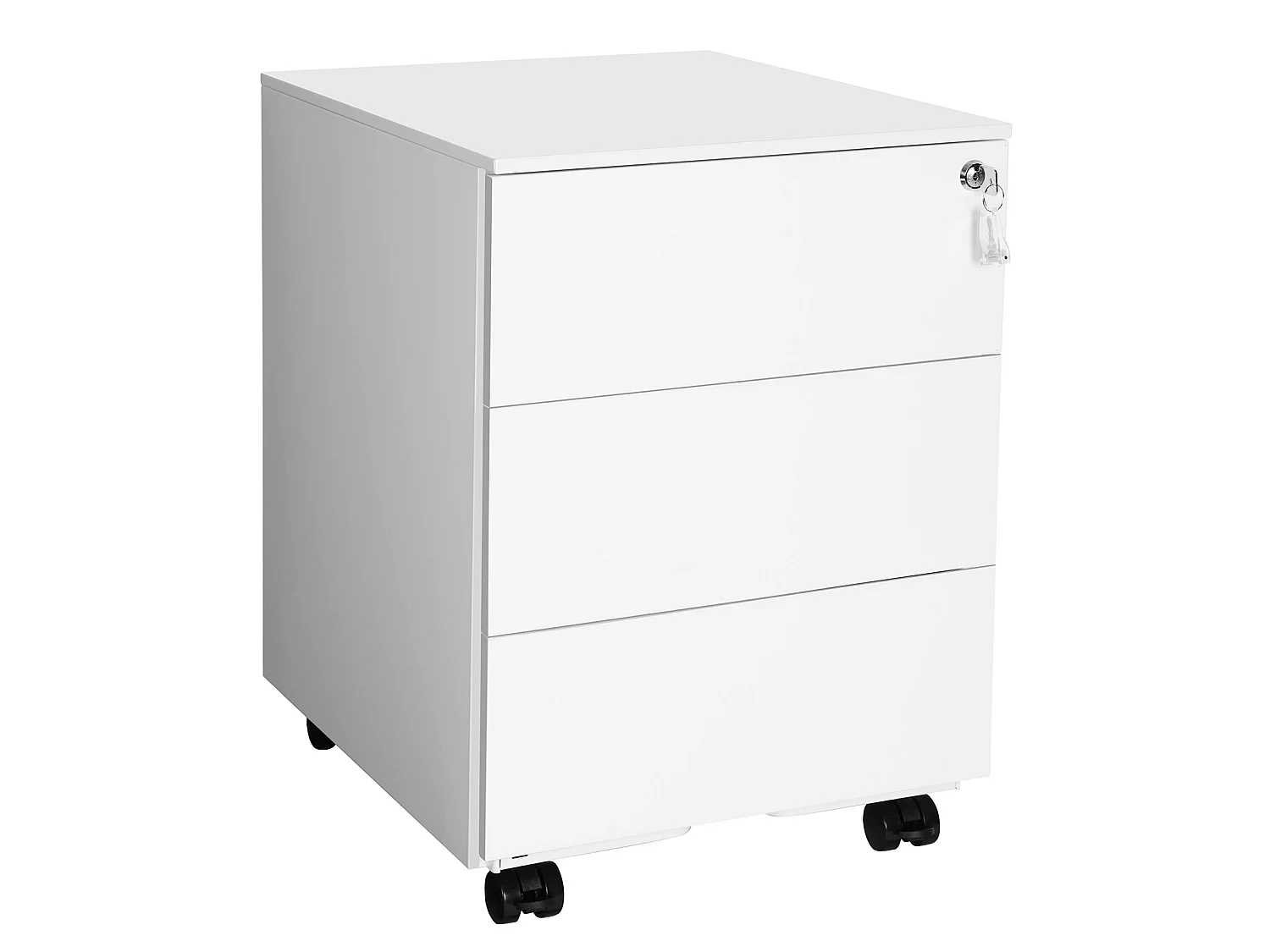 Archiefkast 55x45x39 cm wit staal verrijdbare lade