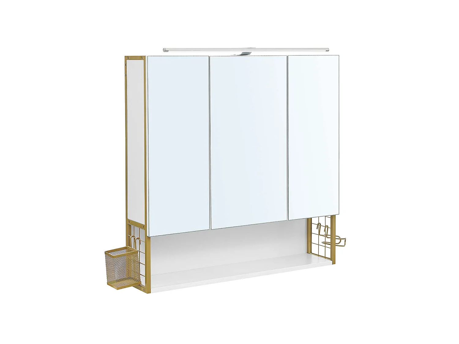Badkamerkast 70x16x70 cm goud