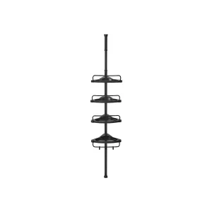 Badkamerplank 35x25x85-305 cm zwart Badkamerplank 35x25x85-305 cm zwart