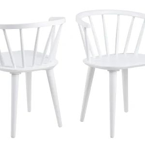 2x Baltic houten stoel, kleur wit