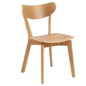 2x Lumo Scandinavische houten stoel, kleur gelakt eiken 2x Lumo Scandinavische houten stoel, kleur gelakt eiken