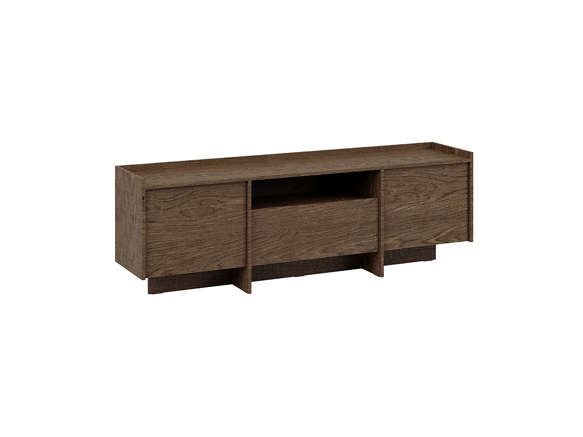 2-deurs TV-meubel 175 cm Japandi Donker hout
