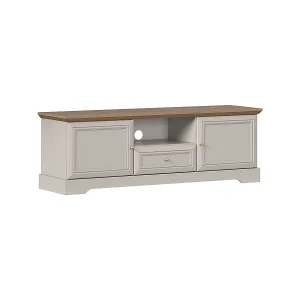 2-deurs TV-meubel met 1 lade 155 cm Dulci kasjmier en hout 2-deurs TV-meubel met 1 lade 155 cm Dulci kasjmier en hout