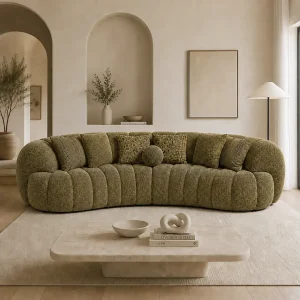 Bank YASEMIN boogvorm Kleur Vert Olive Bank YASEMIN boogvorm Kleur Vert Olive