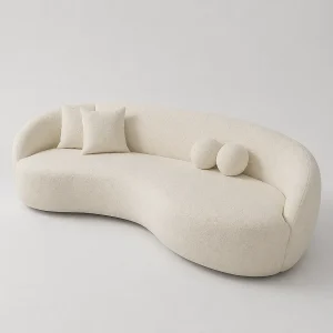 Bank ZARA Demi-Lune Écru Mousse 250cm Bank ZARA Demi-Lune Écru Mousse 250cm