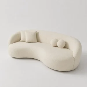 Bank ZARA Demi-Lune Écru Mousse 230cm Bank ZARA Demi-Lune Écru Mousse 230cm