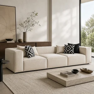 Bank 310cm GALA recht modulair Kleur Beige Bank 310cm GALA recht modulair Kleur Beige