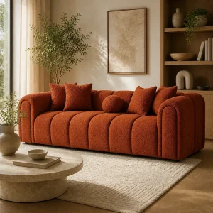 Bank LONDON recht 235cm Kleur Terracotta Bank LONDON recht 235cm Kleur Terracotta