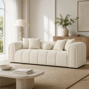Bank LONDON recht 235cm Kleur Ecru Mousse Bank LONDON recht 235cm Kleur Ecru Mousse