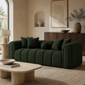 Bank LONDON recht 235cm Vert Cèdre Bank LONDON recht 235cm Vert Cèdre