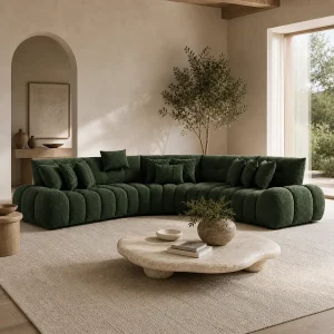 Bank ASSOUAN 450cm boogvorm Kleur Vert Forêt Bank ASSOUAN 450cm boogvorm Kleur Vert Forêt