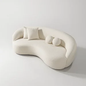 Bank ZARA Demi-Lune Écru Mousse 200cm Bank ZARA Demi-Lune Écru Mousse 200cm