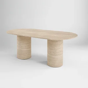 ARLES eettafel in Travertijn Premium ARLES eettafel in Travertijn Premium
