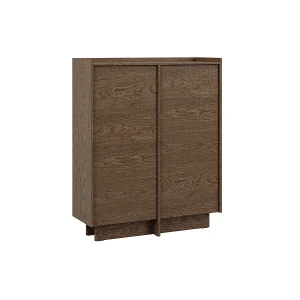 2-deurs highboard Japandi Donker hout 2-deurs highboard Japandi Donker hout