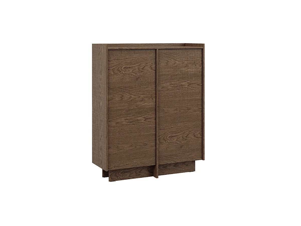 2-deurs highboard Japandi Donker hout