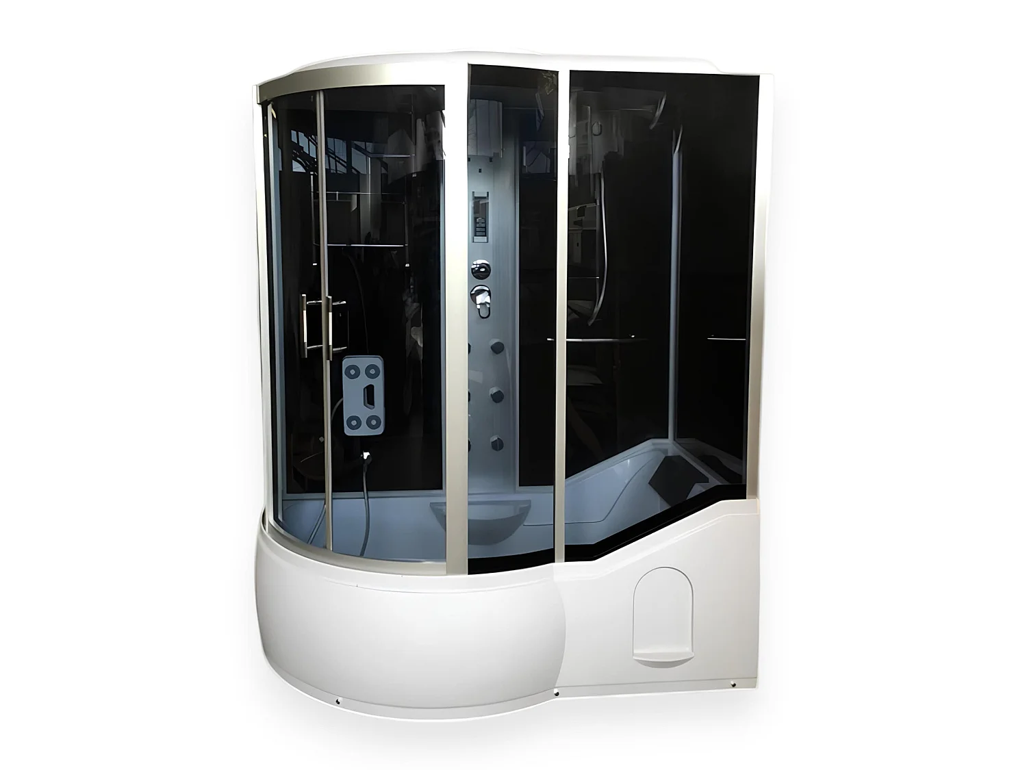 Baignoire-Douche hydromassagehoek Chromotherapie 170 x 90 cm - Raven