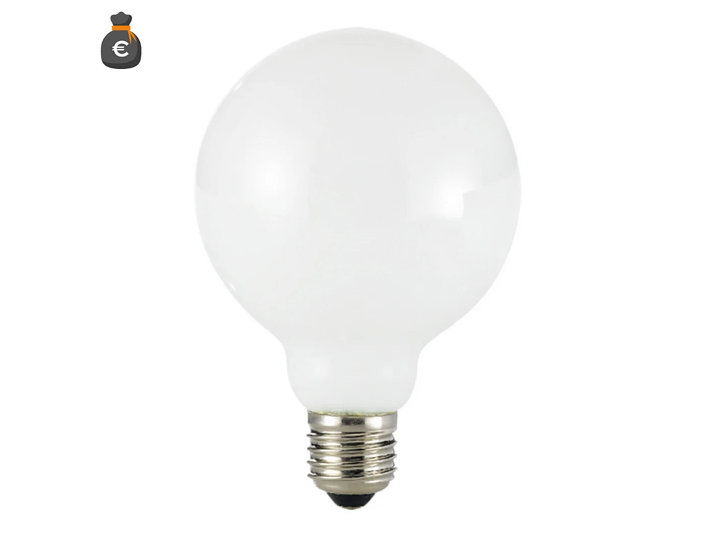 Alcapower G125 LED Globe Lamp Filament Wit Glas 12W E27 1800lm 6000K Koud Licht 360° Energieklasse D Hoge Efficiëntie 25000 Uur