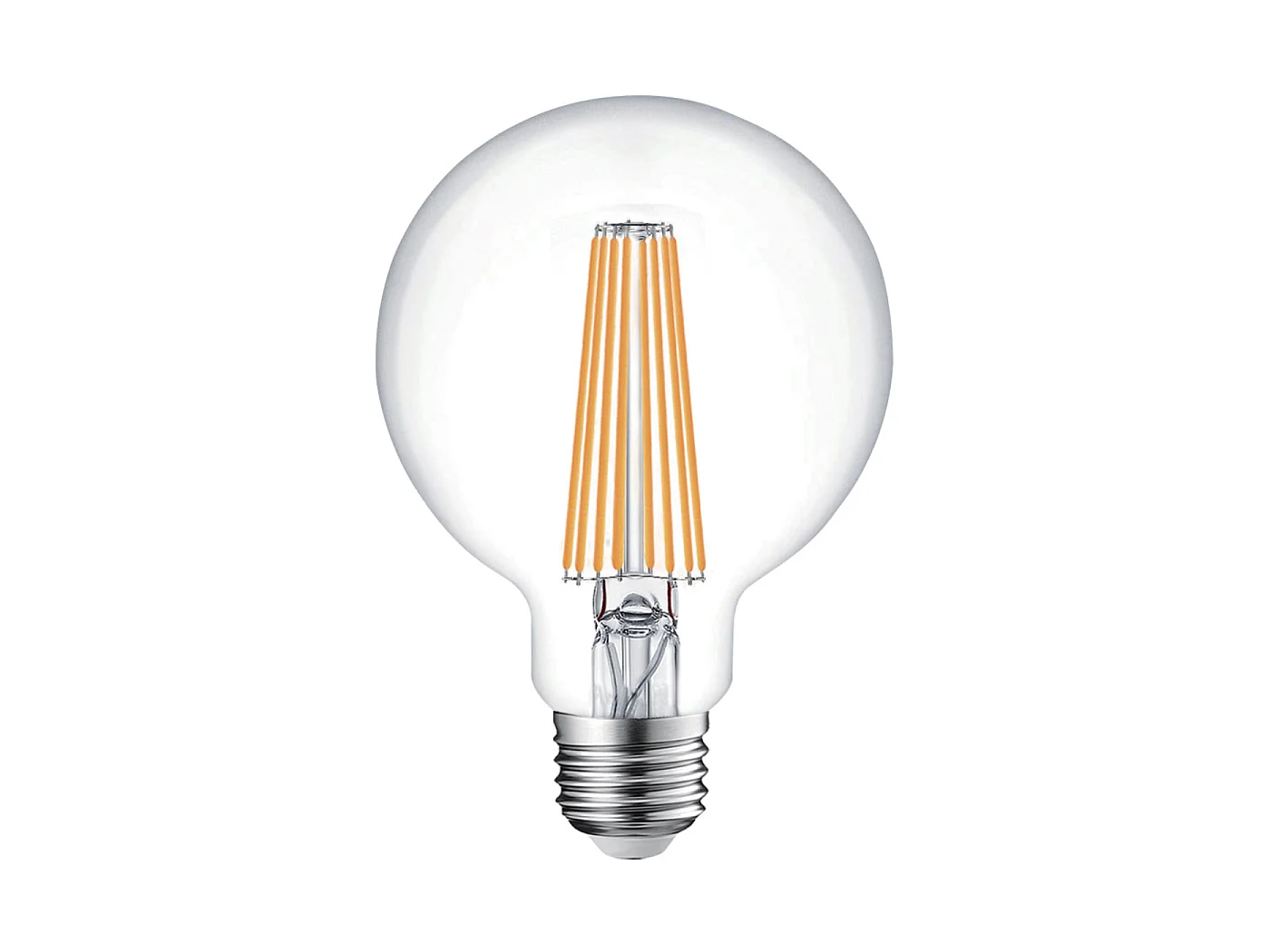 Alcapower LED-bollamp G95 Gloeidraad Transparant Glas 15W E27 2500lm 4000K Natuurlijk Licht 360 Graden Energieklasse C 230V AC
