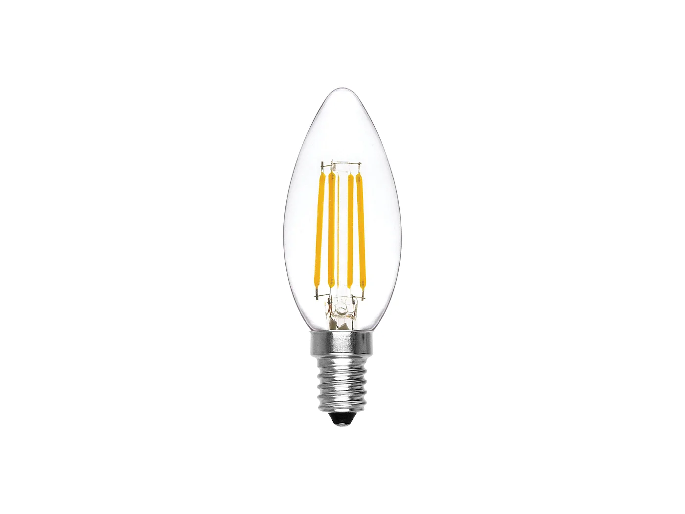 Alcapower LED Filamentlamp C35 Kaars Transparant E14 6W 810lm 3000K Warm Licht - Energieklasse D, Hoge Efficiëntie en Lange Levensduur