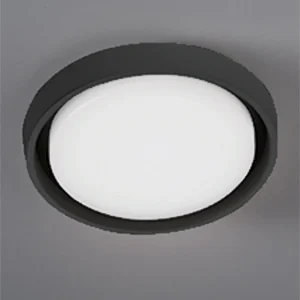 Alu LED wand- en plafondlamp donkergrijs 30W 3000K IP54, modern rond ontwerp met satijn opaal polycarbonaat diffuser Alu LED wand- en plafondlamp donkergrijs 30W 3000K IP54, modern rond ontwerp met satijn opaal polycarbonaat diffuser