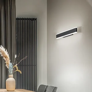 16W zwarte aluminium LED-wandlamp met instelbare kleurtemperatuur (CCT) 3000K/4000K/6000K voor moderne en elegante verlichting – Perenz 16W zwarte aluminium LED-wandlamp met instelbare kleurtemperatuur (CCT) 3000K/4000K/6000K voor moderne en elegante verlichting – Perenz